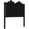 Image de Tête De Lit Noir 96x4x110 Cm Bois Massif De Pin Vidaxl