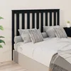 Image de Tête De Lit Noir 126x6x101 Cm Bois Massif De Pin Vidaxl