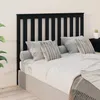 Image de Tête De Lit Noir 146x6x101 Cm Bois Massif De Pin Vidaxl