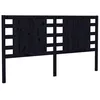 Image de Tête De Lit Noir 146x4x100 Cm Bois Massif De Pin Vidaxl