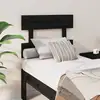 Image de Tête De Lit Noir 103,5x3x81 Cm Bois Massif De Pin Vidaxl