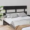 Image de Tête De Lit Noir 164x3x81 Cm Bois Massif De Pin Vidaxl