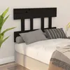 Image de Tête De Lit Noir 78,5x3x81 Cm Bois Massif De Pin Vidaxl