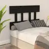 Image de Tête De Lit Noir 103,5x3x81 Cm Bois Massif De Pin Vidaxl