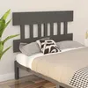 Image de Tête De Lit Gris 123,5x3x81 Cm Bois Massif De Pin Vidaxl