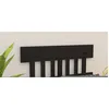 Image de Tête De Lit Noir 123,5x3x81 Cm Bois Massif De Pin Vidaxl