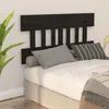 Image de Tête De Lit Noir 183,5x3x81 Cm Bois Massif De Pin Vidaxl