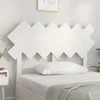 Image de Tête De Lit Blanc 122,5x3x80,5 Cm Bois Massif De Pin Vidaxl