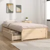 Image de vidaXL Cadre de lit avec tiroirs 75x190 cm Petit simple 3103453