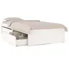 Image de Cadre De Lit Sans Matelas Avec Tiroirs Blanc Vidaxl