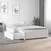 Image de Cadre De Lit Sans Matelas Avec Tiroirs Blanc Vidaxl