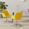 Image de Chaises Pivotantes À Manger Lot De 2 Jaune Moutarde Tissu Vidaxl
