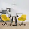 Image de Chaises Pivotantes À Manger Lot De 2 Jaune Velours Vidaxl