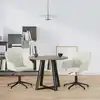 Image de Chaises Pivotantes À Manger Lot De 2 Crème Velours Vidaxl