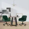Image de Chaises Pivotantes À Manger Lot De 2 Vert Foncé Velours Vidaxl