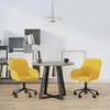 Image de Chaises Pivotantes À Manger Lot De 2 Jaune Velours Vidaxl
