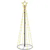 Image de Arbre De Noël Cône Blanc Chaud 108 Led 70x180 Cm Vidaxl