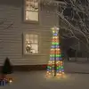 Image de Arbre De Noël Cône 108 Led Colorées 70x180 Cm Vidaxl