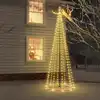 Image de Arbre De Noël Cône 310 Led Blanc Chaud 100x300 Cm Vidaxl