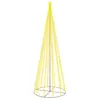 Image de Arbre De Noël Cône 732 Led Blanc Chaud 160x500 Cm Vidaxl