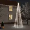 Image de Sapin De Noël Avec Piquet Blanc Froid 732 Led 500 Cm Vidaxl