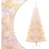Image de Sapin De Noël Artificiel Pointes Iridescentes Blanc 240 Cm Pvc Vidaxl