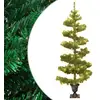 Image de Arbre De Noël Hélicoïdal Pré-éclairé Avec Pot Vert 120 Cm Pvc Vidaxl