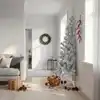 Image de Demi Sapin De Noël Artificiel Avec Support Argenté 240 Cm Pet Vidaxl