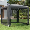 Image de Tente De Fête 4 Parois Latérales En Maille Anthracite 2.5x2.5 M Vidaxl