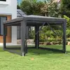 Image de Tente De Fête Avec 4 Parois Latérales En Maille Anthracite 3x4m Vidaxl