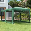 Image de Tente De Fête Avec 4 Parois Latérales En Maille Vert 3x6 M Pehd Vidaxl