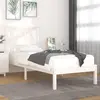 Image de Cadre De Lit Sans Matelas Blanc Bois Massif Vidaxl