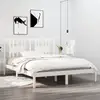 Image de Cadre De Lit Sans Matelas Blanc Bois Massif 140x200 Cm Vidaxl