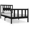 Image de Vidaxl cadre de lit sans matelas noir bois massif