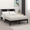 Image de Cadre De Lit Sans Matelas Noir 140x190 Cm Bois De Pin Massif Vidaxl