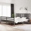Image de Cadre De Lit Sans Matelas Gris 200x200 Cm Bois Massif De Pin Vidaxl