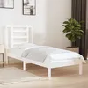 Image de Cadre De Lit Sans Matelas Blanc 75x190 Cm Bois Massif Vidaxl