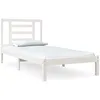 Image de Cadre De Lit Sans Matelas Blanc 90x200 Cm Bois De Pin Massif Vidaxl