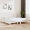 Image de Cadre De Lit Sans Matelas Blanc 200x200 Cm Bois Massif De Pin Vidaxl