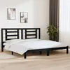 Image de Cadre De Lit Sans Matelas Noir 200x200 Cm Bois Massif De Pin Vidaxl