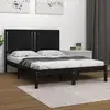 Image de Cadre De Lit Sans Matelas Noir 140x190 Cm Bois De Pin Massif Vidaxl