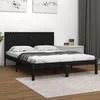 Image de Cadre De Lit Sans Matelas Noir 200x200 Cm Bois Massif De Pin Vidaxl