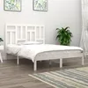 Image de vidaXL Cadre de lit sans matelas blanc 140x190 cm bois de pin massif 3104524