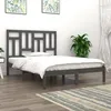 Image de Cadre De Lit Sans Matelas Gris 200x200 Cm Bois Massif De Pin Vidaxl