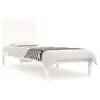 Image de Vidaxl cadre de lit sans matelas blanc 75x190 cm bois massif