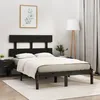 Image de vidaXL Cadre de lit sans matelas noir 140x190 cm bois massif 3104657