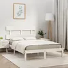 Image de Cadre De Lit Sans Matelas Blanc 180x200 Cm Bois Massif Vidaxl