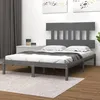Image de vidaXL Cadre de lit Gris Bois massif 200x200 cm 3104760
