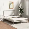 Image de Cadre De Lit Sans Matelas Blanc 140x190 Cm Bois De Pin Massif Vidaxl