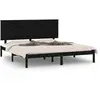 Image de Cadre De Lit Sans Matelas Noir 200x200 Cm Bois Massif De Pin Vidaxl
